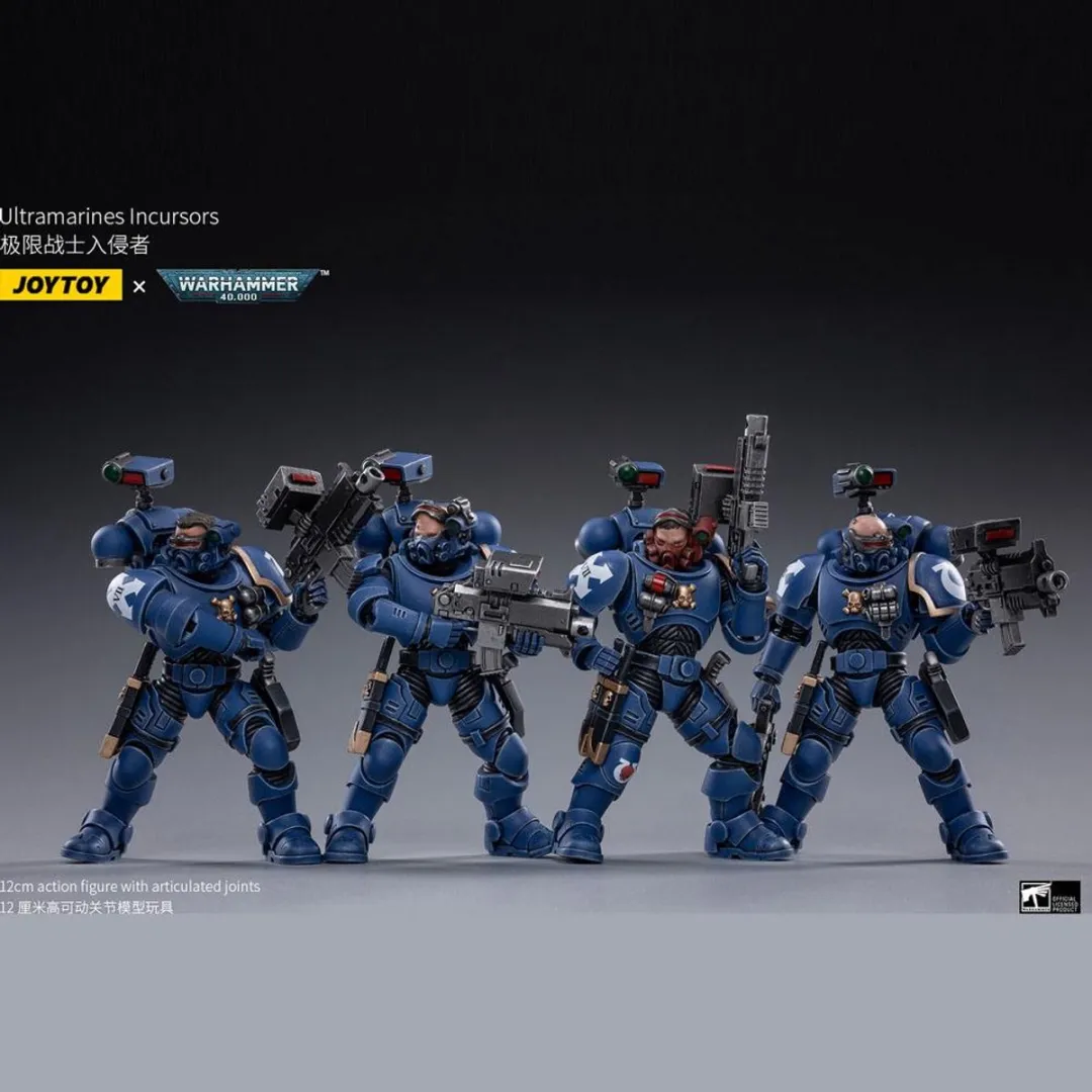Joy Toy Warhammer 40k Ultramarines Incursors 12cm 4-Pack - Multi