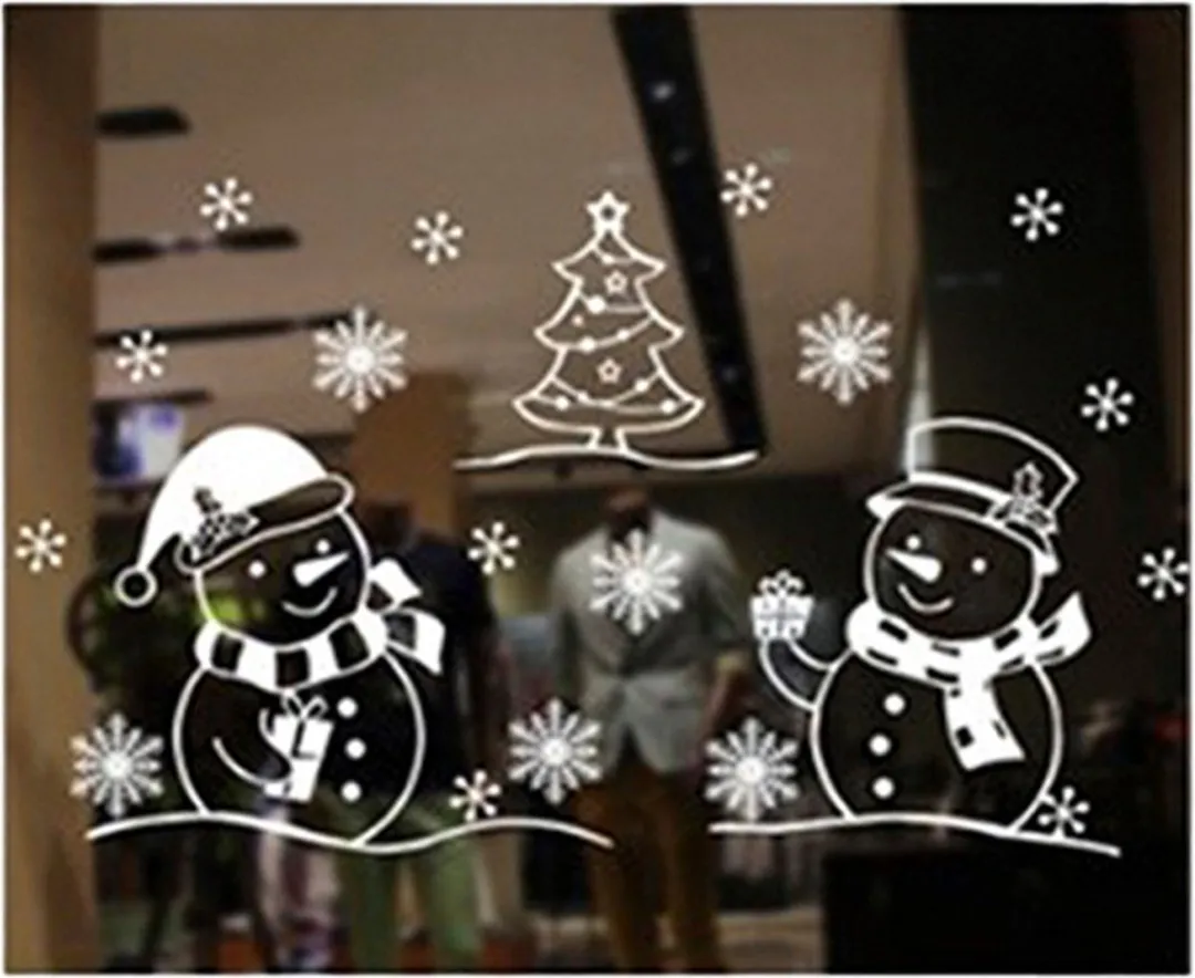 Svenska Living Kerst Raamsticker Sneeuw 72x54cm