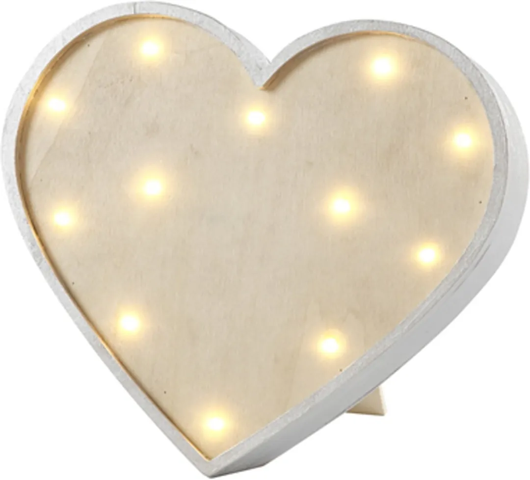 Creativ Company Lichtbox Hart Hout LED - Multicolor