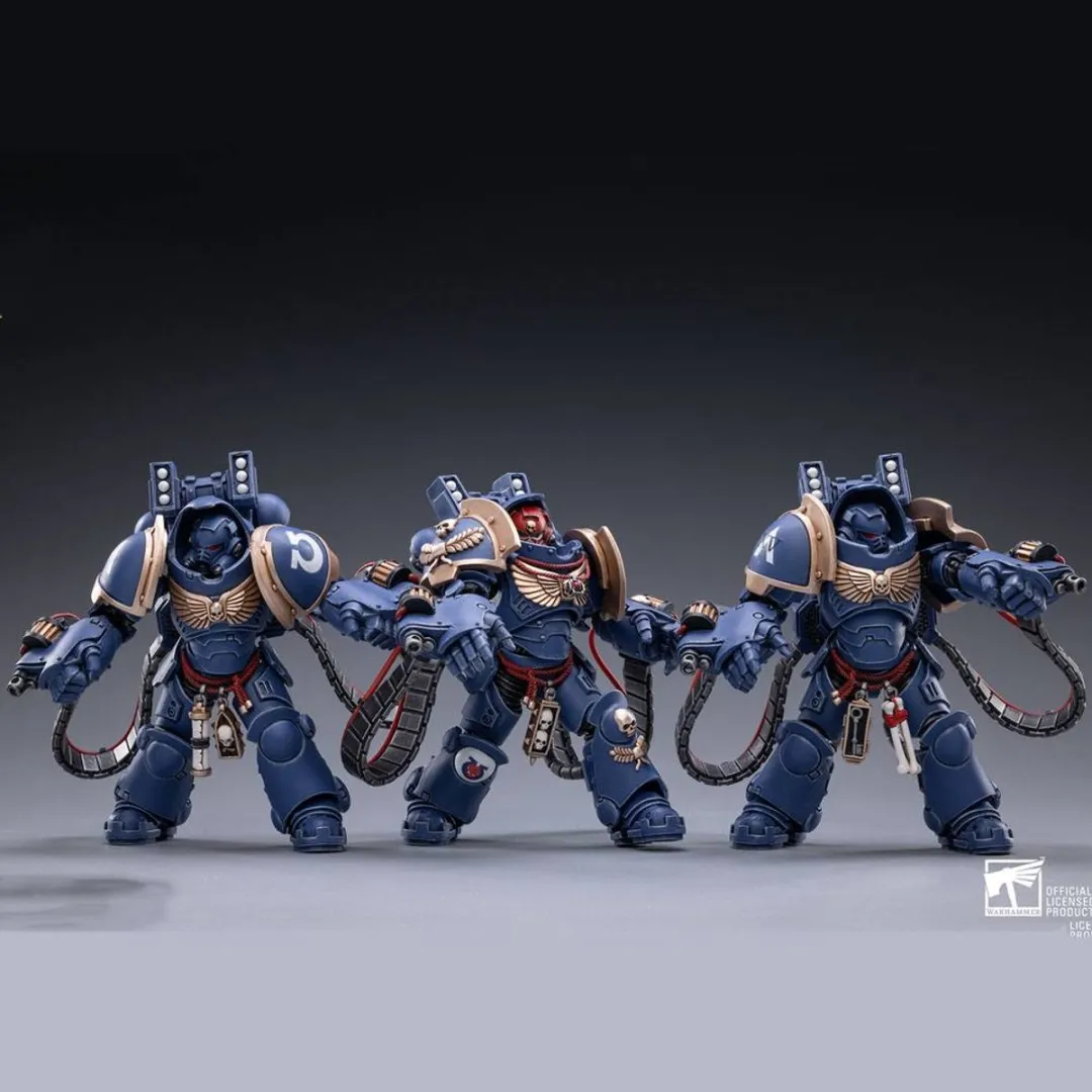 Joy Toy Warhammer 40k Ultramarines Aggressors 3-Pack 12cm - JT2184 - Multicolor