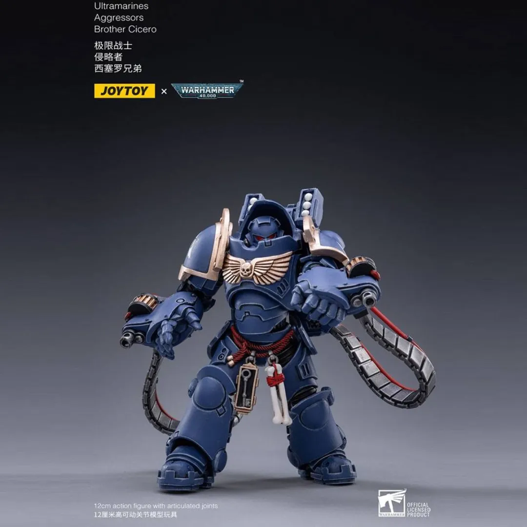 Joy Toy Warhammer 40k Ultramarines Aggressors 3-Pack 12cm - JT2184 - Multicolor