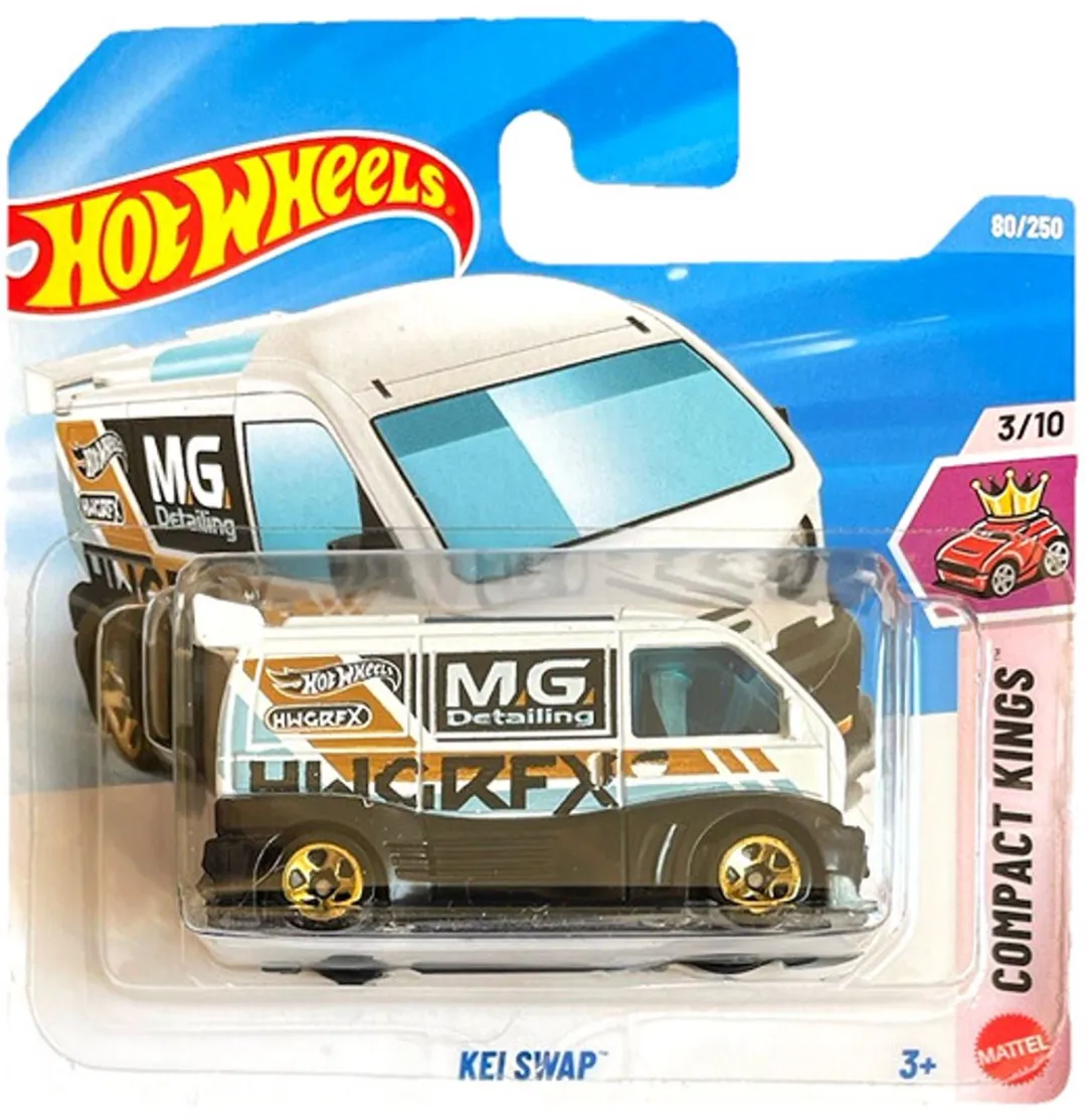Hot Wheels Kei Swap Black White MG Detailing HW Compact Kings 21A