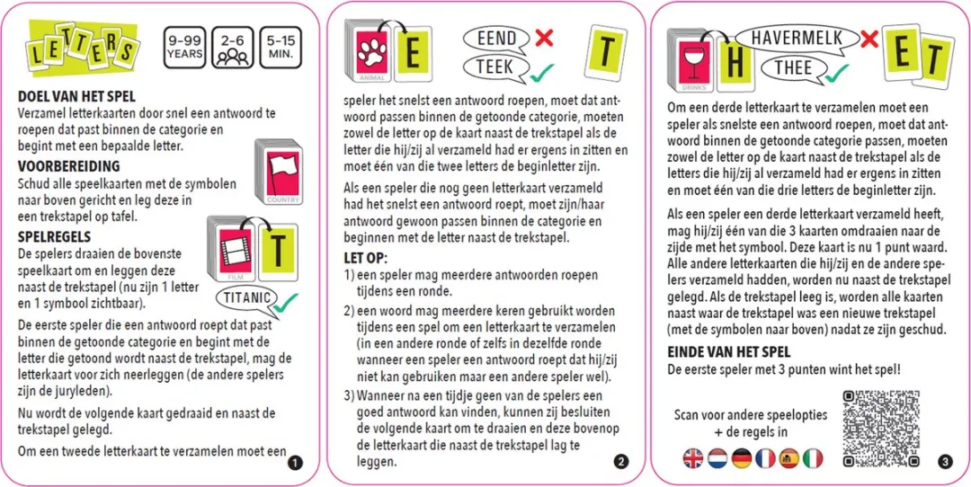 Letters Pocketformaat Kaartspel - 2-6 Spelers