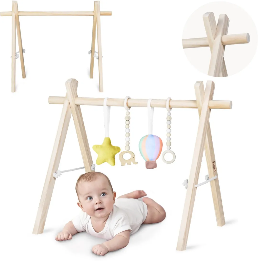 Lionelo Anis Babygym Hout & Speelboog - Beukenhout