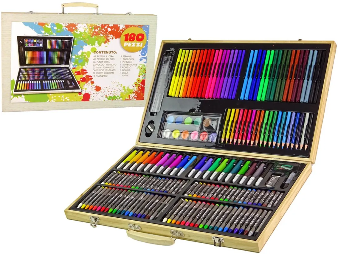 Lean Toys Houten Verfset 180 Delen - Multi
