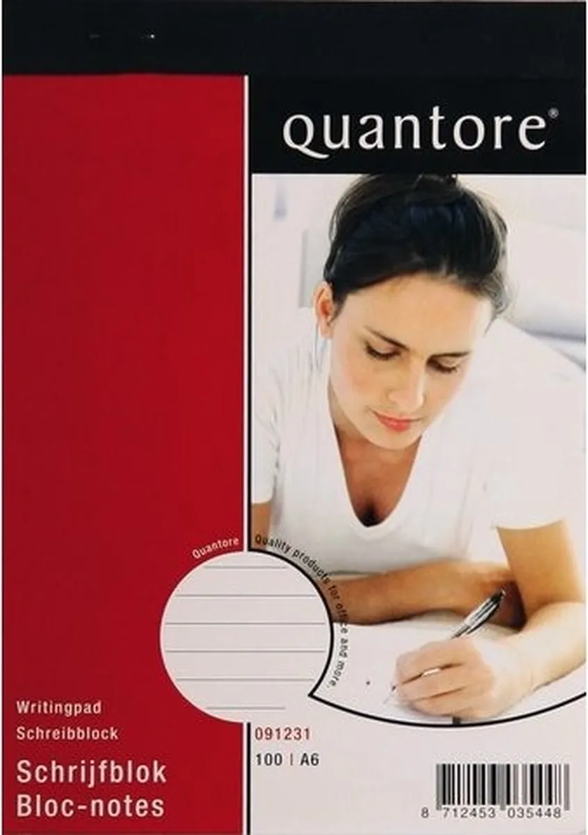 Quantore A6 Schrijfblok 100 Vel 60gr - Wit - 2 Stuks