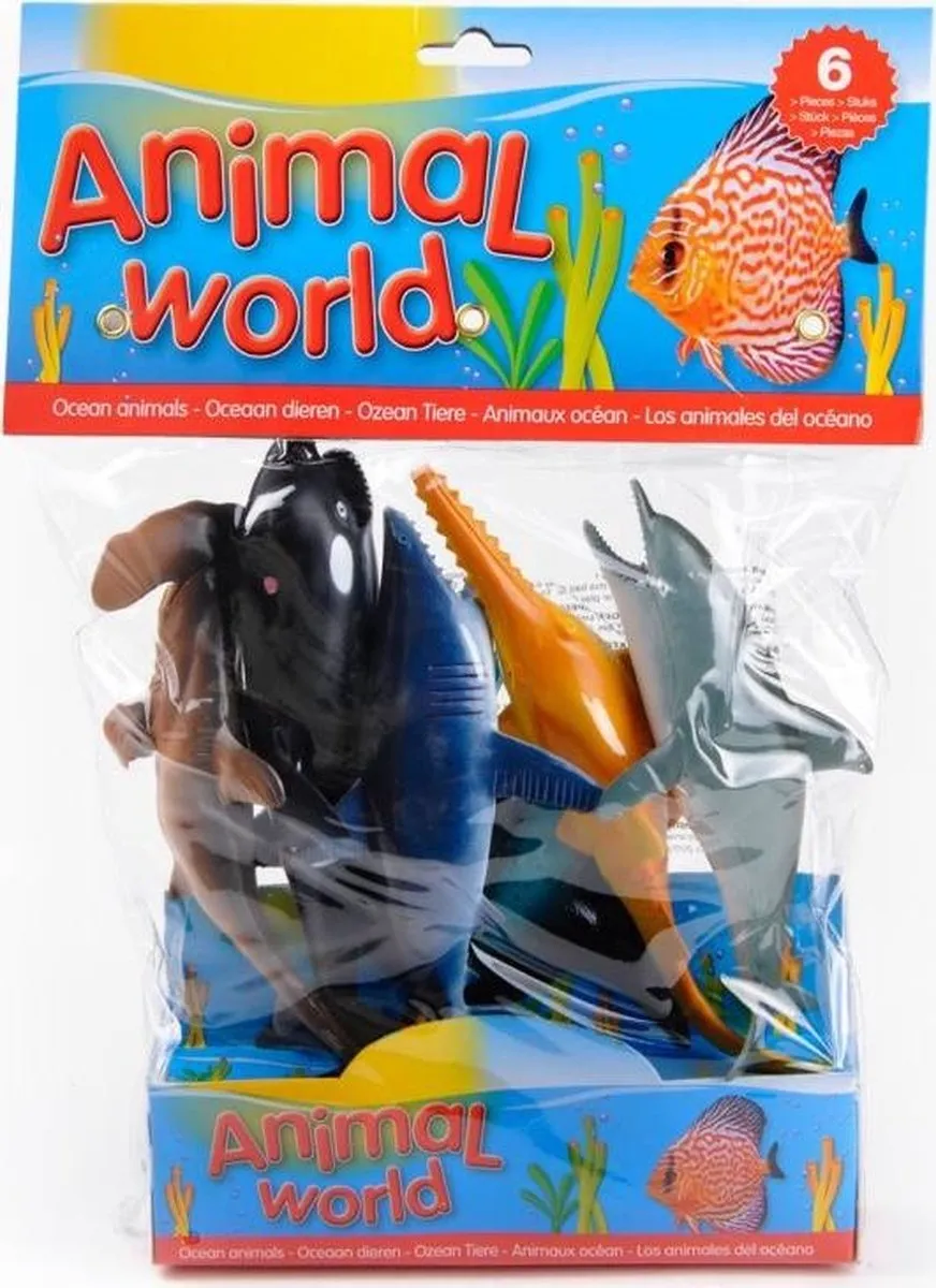 Johntoy Animal World Oceaan Dieren - 6 Stuks