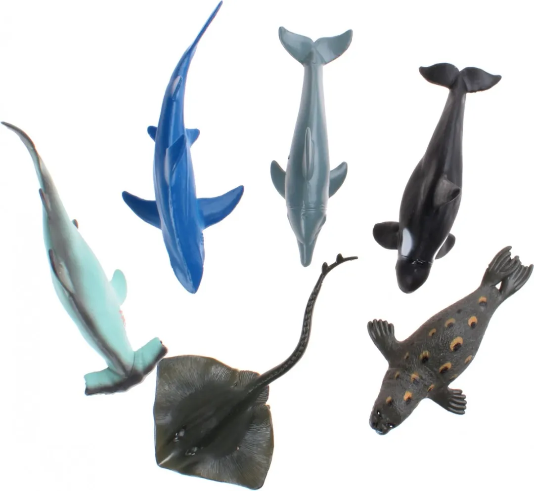 Johntoy Animal World Oceaan Dieren - 6 Stuks