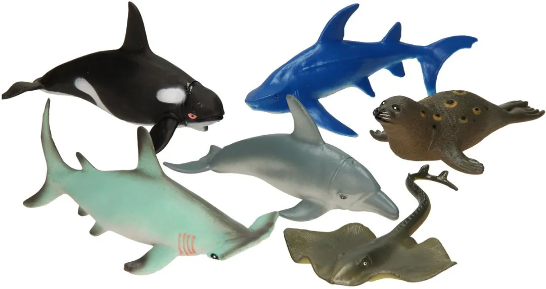 Johntoy Animal World Oceaan Dieren - 6 Stuks