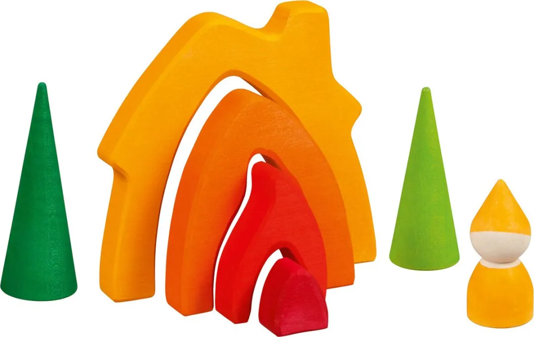Goki Houten Dieren Dwergenhuisje 58427 - Meerkleurig