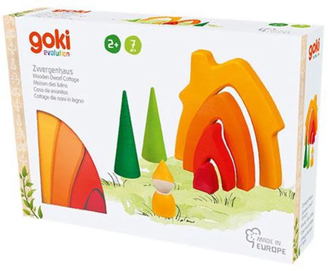 Goki Houten Dieren Dwergenhuisje 58427 - Meerkleurig