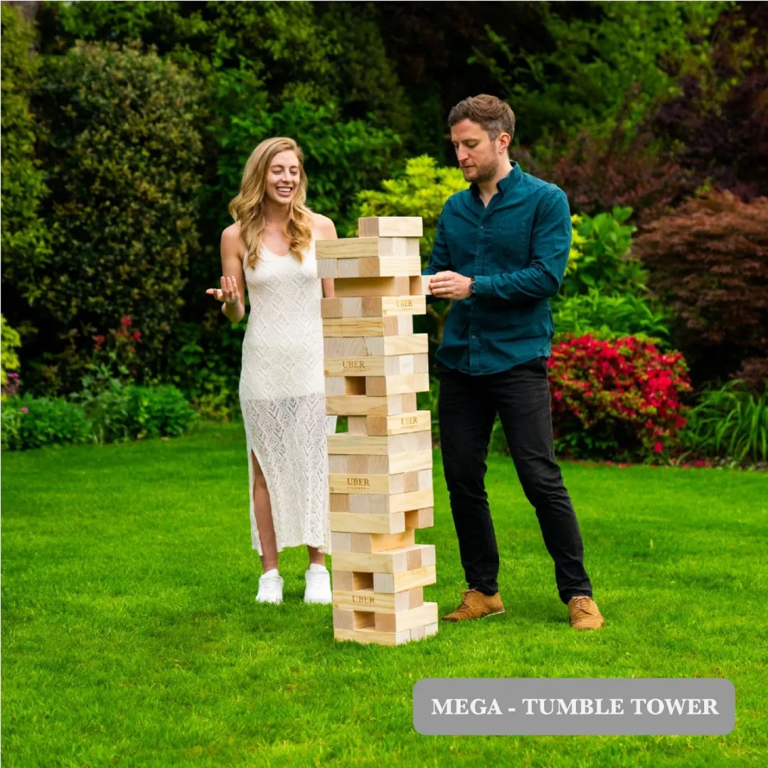 Ubergames Stapeltoren Mega Tower-Mega - 200cm - 35KG - Pijnhout