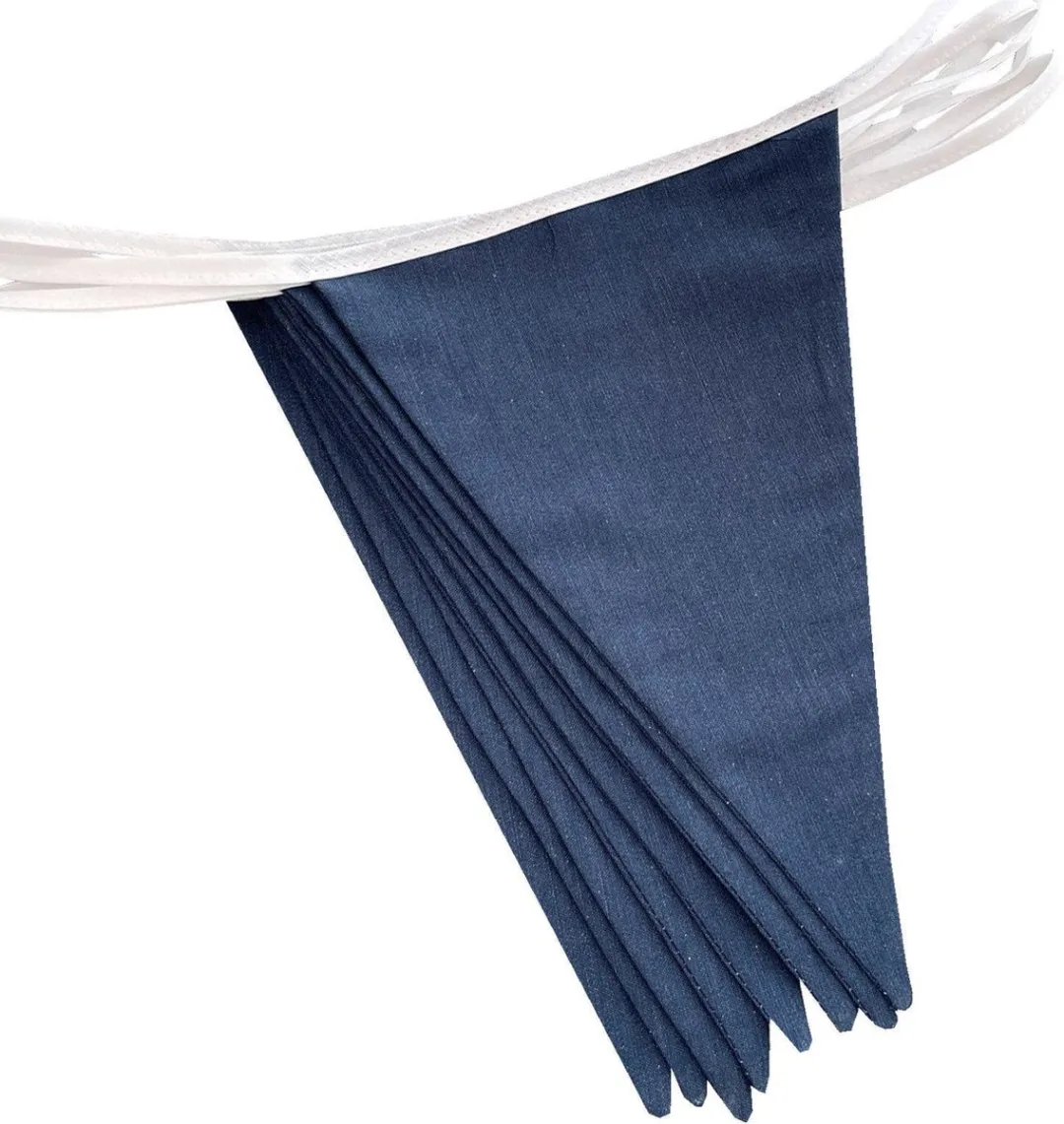 BINK Bedding Stoffen Slinger Vlaggenlijn Bo Jeansmodel XXL - 10m - 21 Stuks