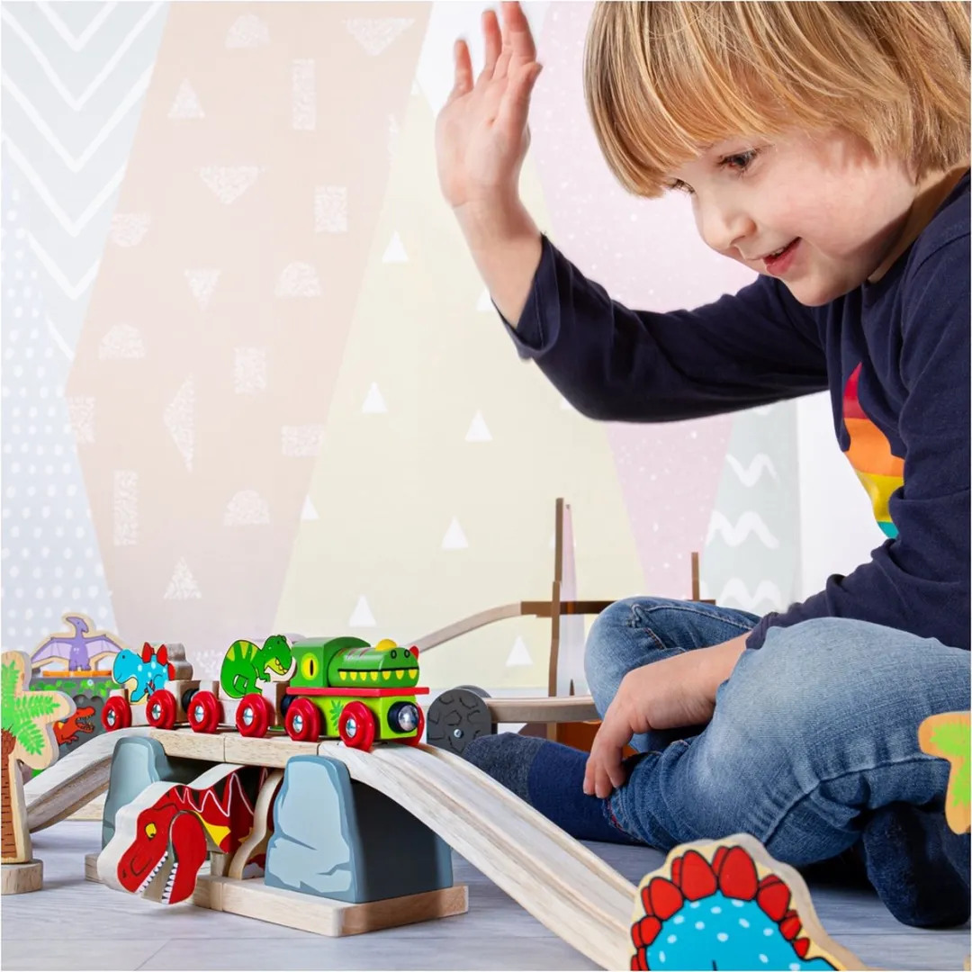 Bigjigs T-Rex Barstende Brug BJT278 - Multicolor
