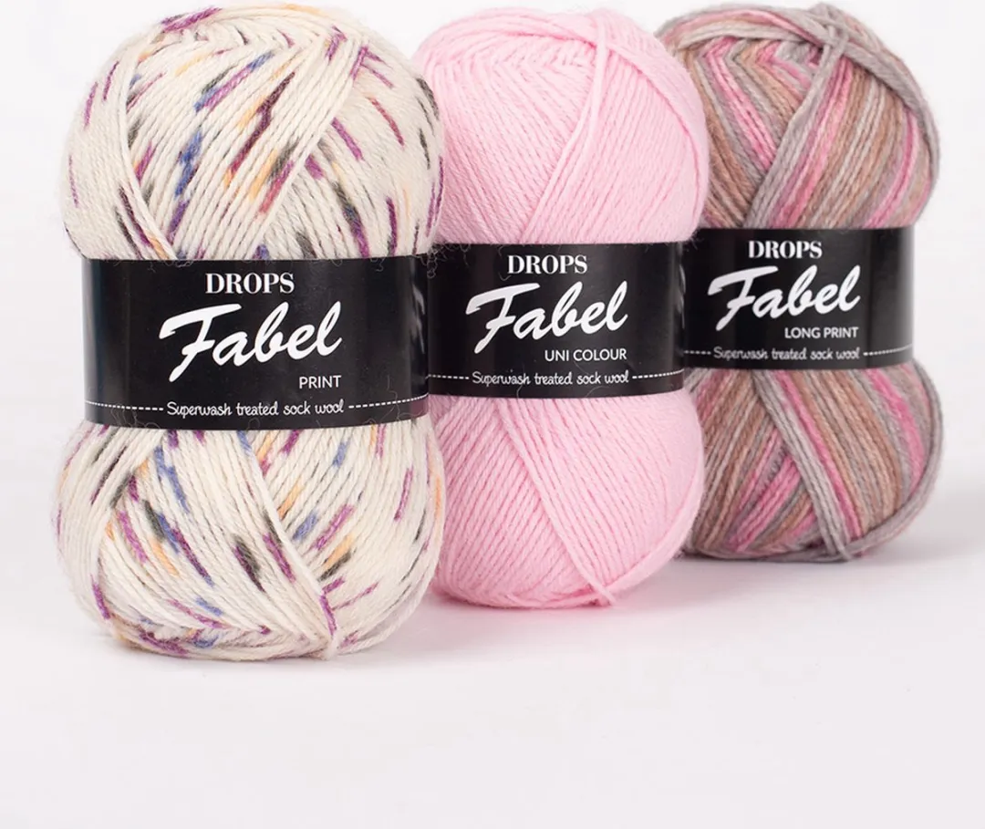 Drops Fabel Print Wol Garen Sunset