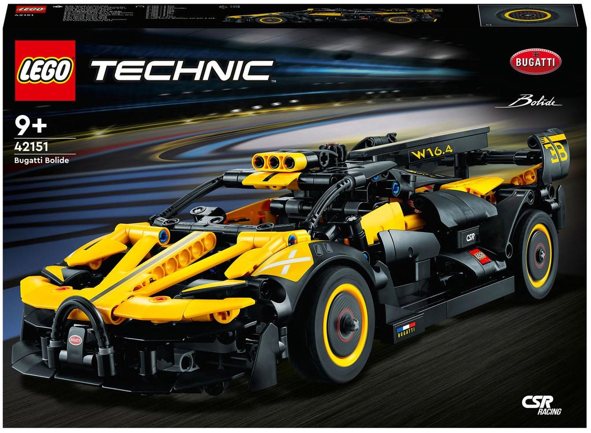 LEGO Technic Bugatti Bolide Sportwagen Modelauto Bouwpakket voor Kinderen - 42151