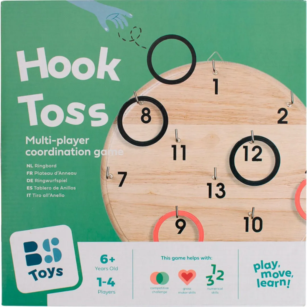 BS Toys Ringwerpen Werpspel Hout - 1-6 Spelers - Rood/Zwart