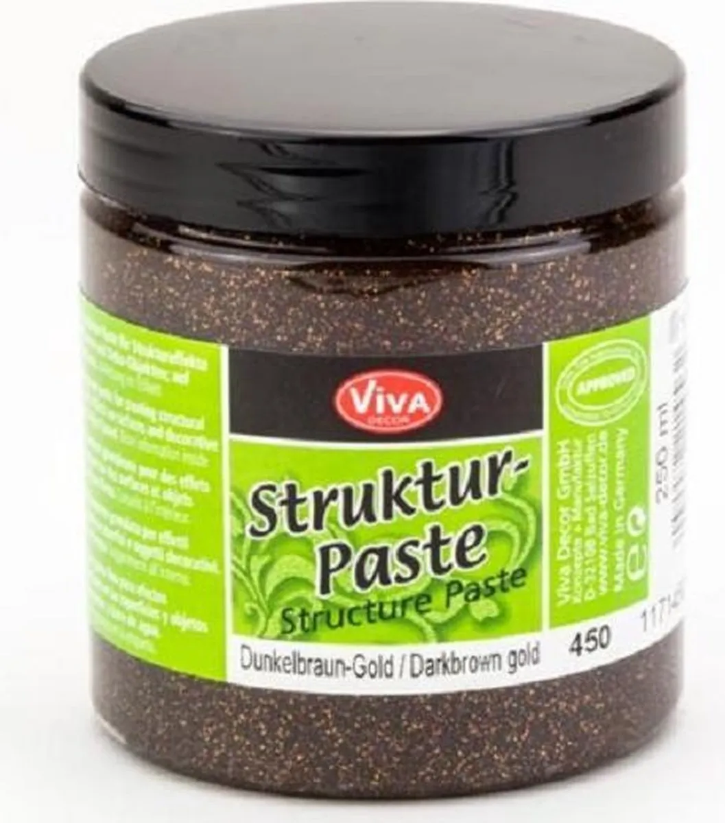 Viva Decor Struktuur-Paste Darkbrown-Copper 250ml