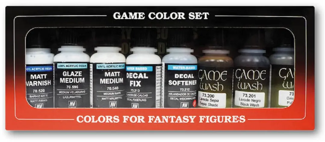 Vallejo Game Color Auxiliary Set Effecten - 8 Kleuren Multi