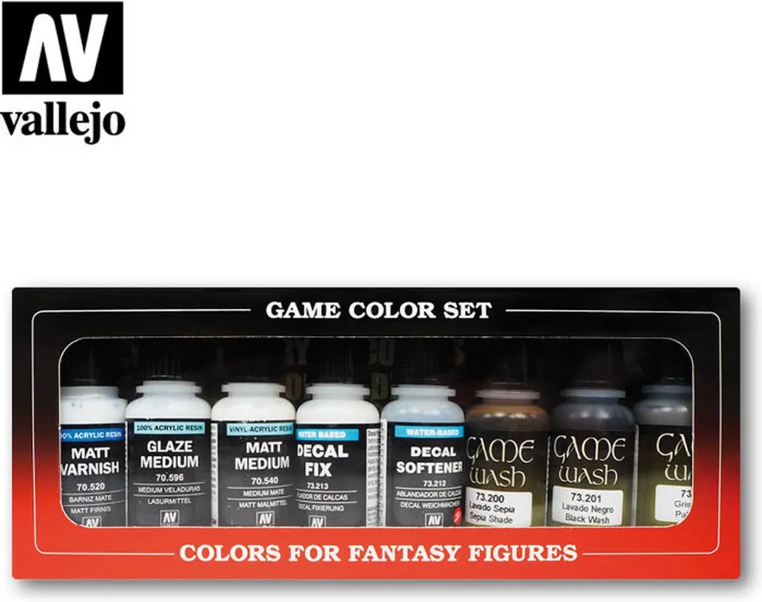 Vallejo Game Color Auxiliary Set Effecten - 8 Kleuren Multi