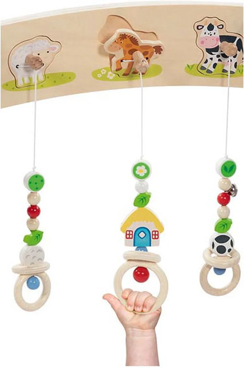 Goki Baby Gym Farm Animals - 6 Speelelementen - Multikleuren