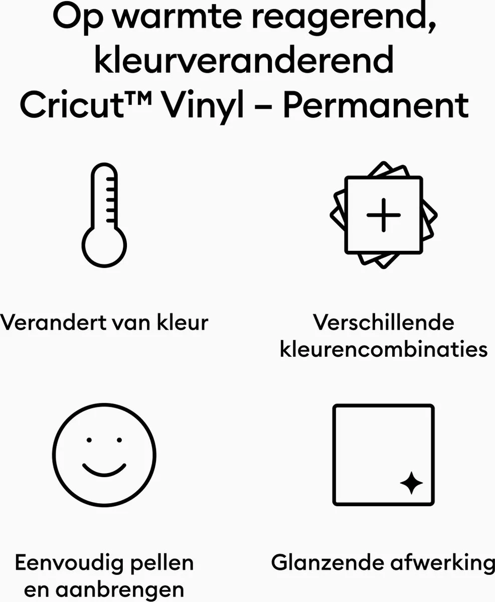 Cricut Color Change Vinyl HOT Permanent 30x60cm - Blauw