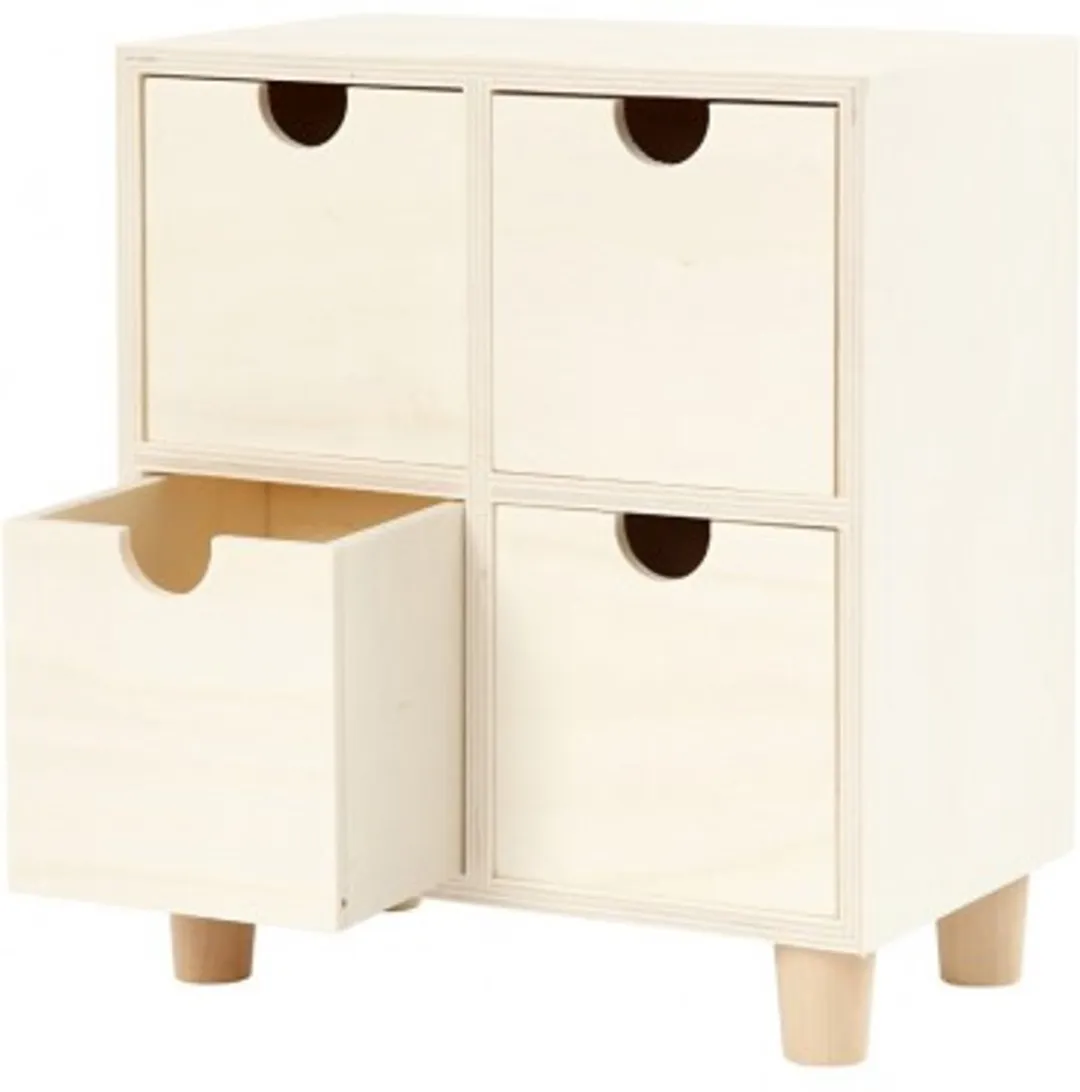 Creativ Company Houten Ladenkast 23x20x11,5cm - Blank
