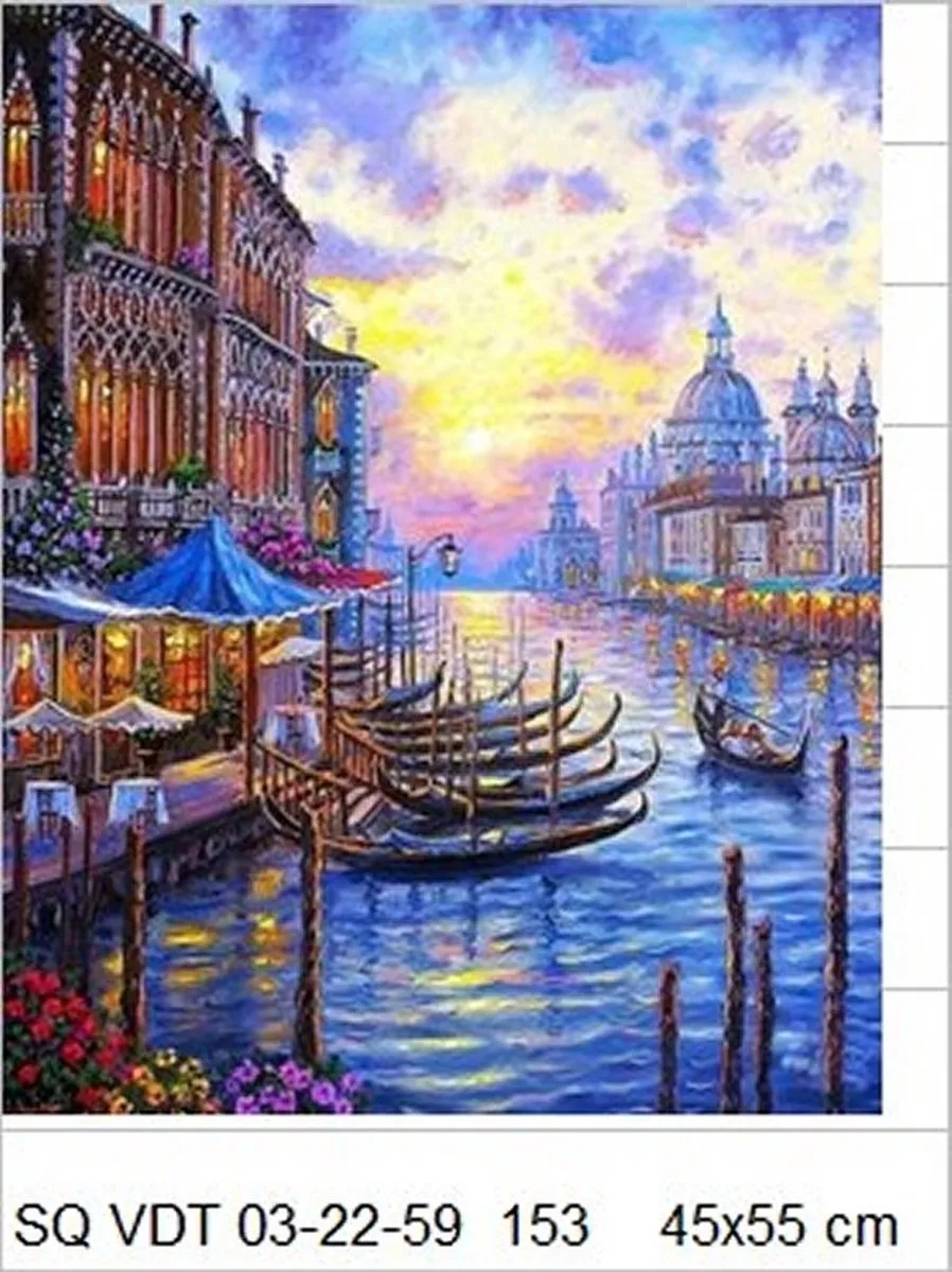 VDTOYS Diamond Painting VDTB153 - Groot formaat 45x55cm - Venetië 1