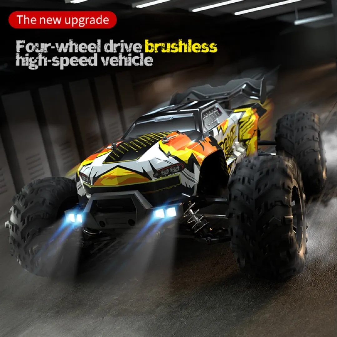 WLtoys 16101 Pro 1:16 RC Auto 75km/u 4WD Monstertruck met LED Licht Hoge Snelheid Drift Offroad Speelgoed voor Kinderen