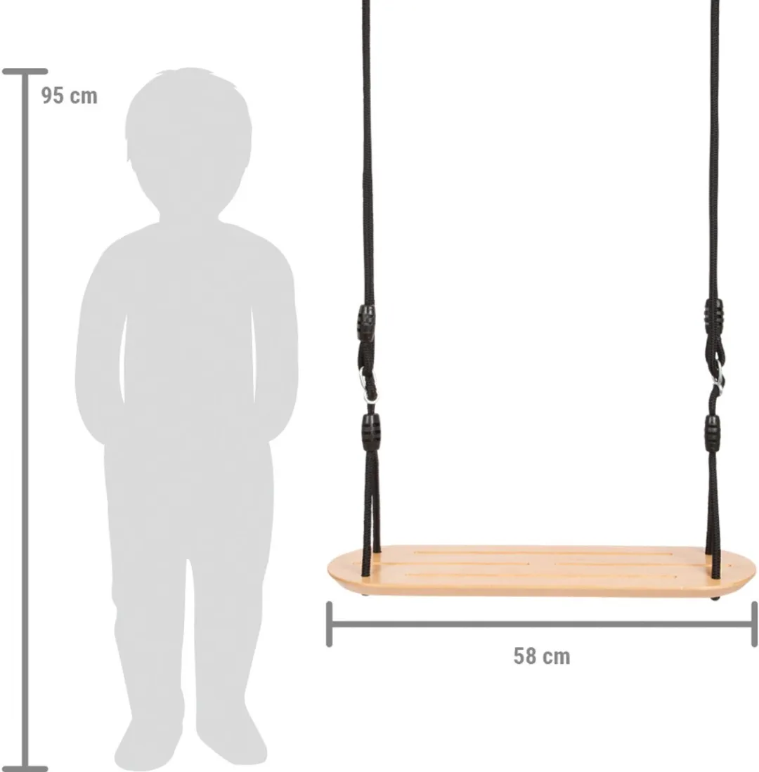 Small Foot Houten XL Bordschommel Black Line - Multicolor