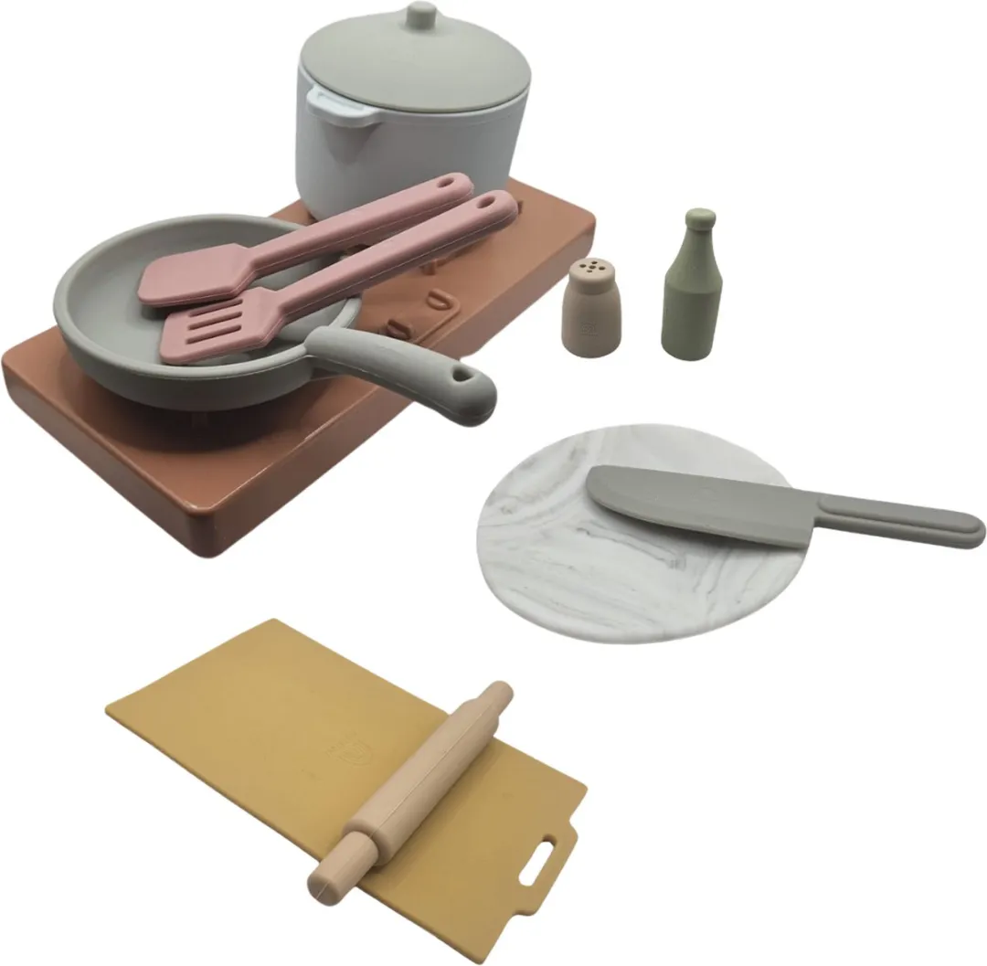 VintaToys Speelgoed Kookset - Siliconen kookgerei voor 3 jaar - Vaatwasserbestendig