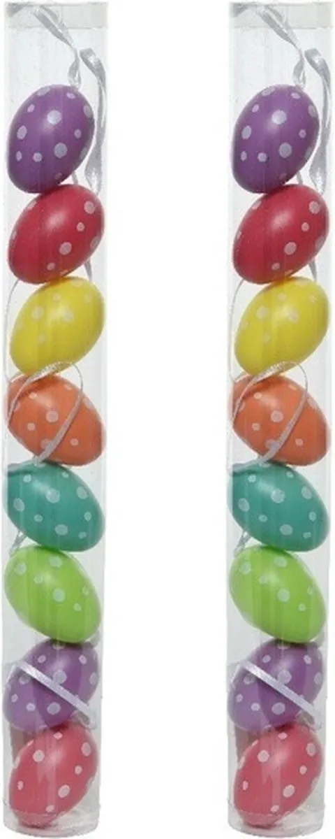 Decoris Paaseieren 16 Stuks - 5cm - Multi