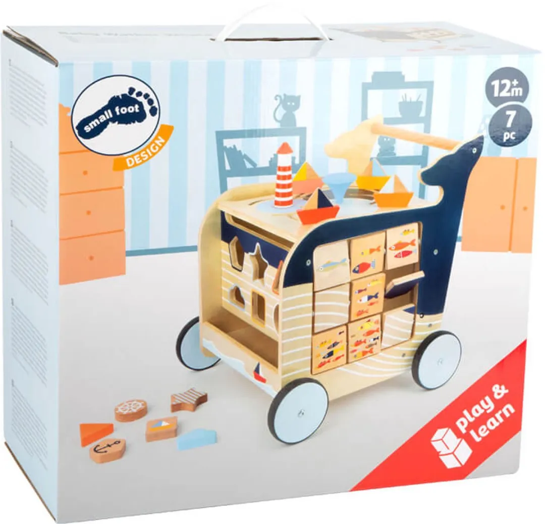Small Foot Walvis Houten Loopwagen - 11608