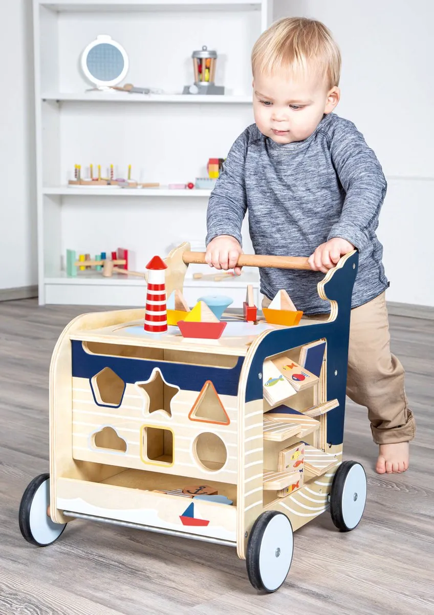 Small Foot Walvis Houten Loopwagen - 11608