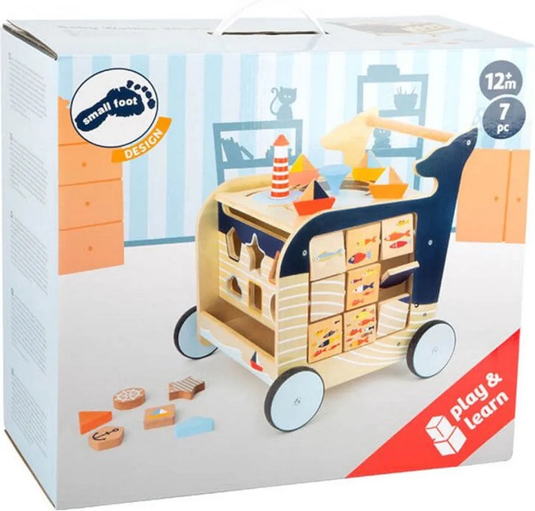 Small Foot Walvis Houten Loopwagen - 11608