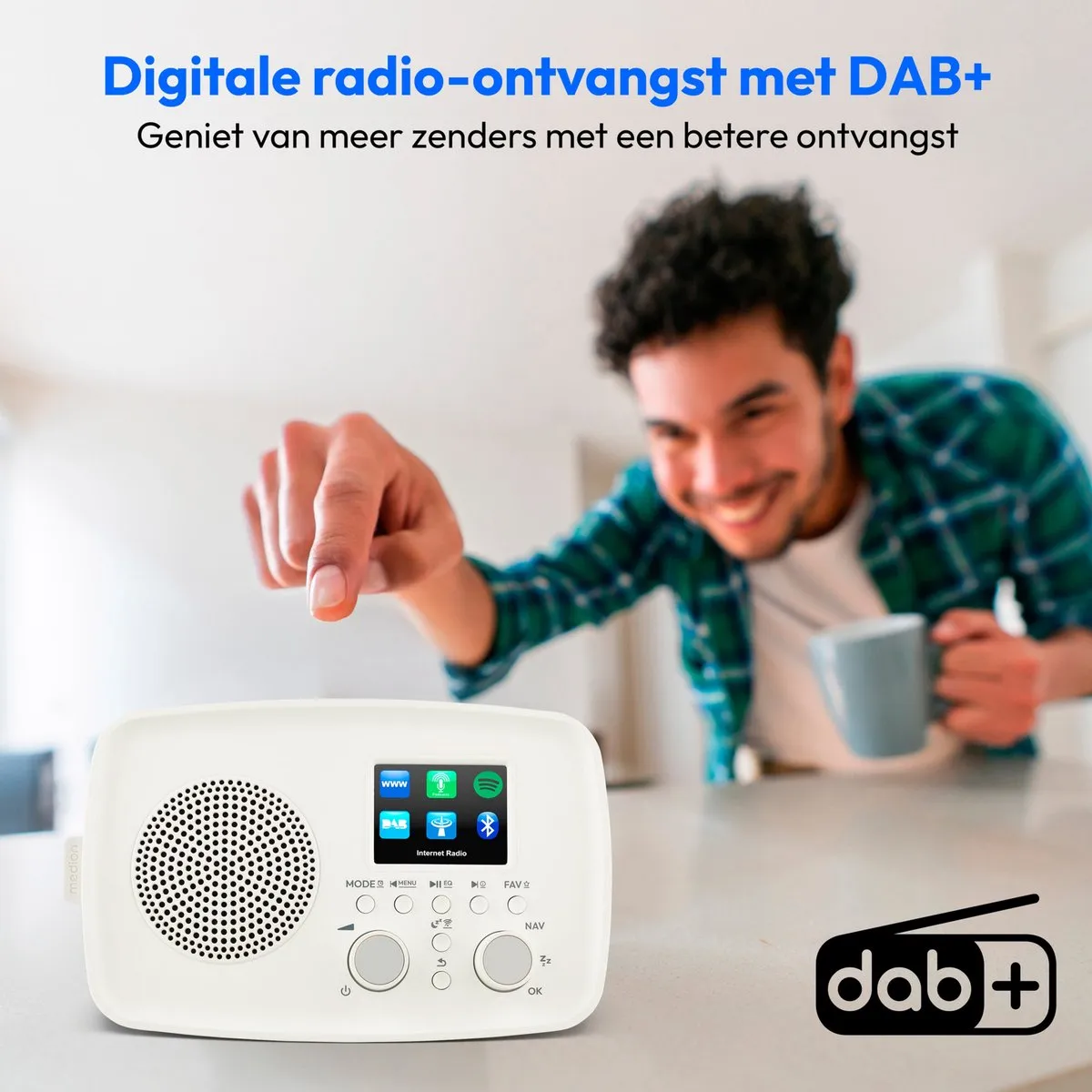 Medion MD89318 Internetradio DAB+ - wit - afbeelding 6 van 6