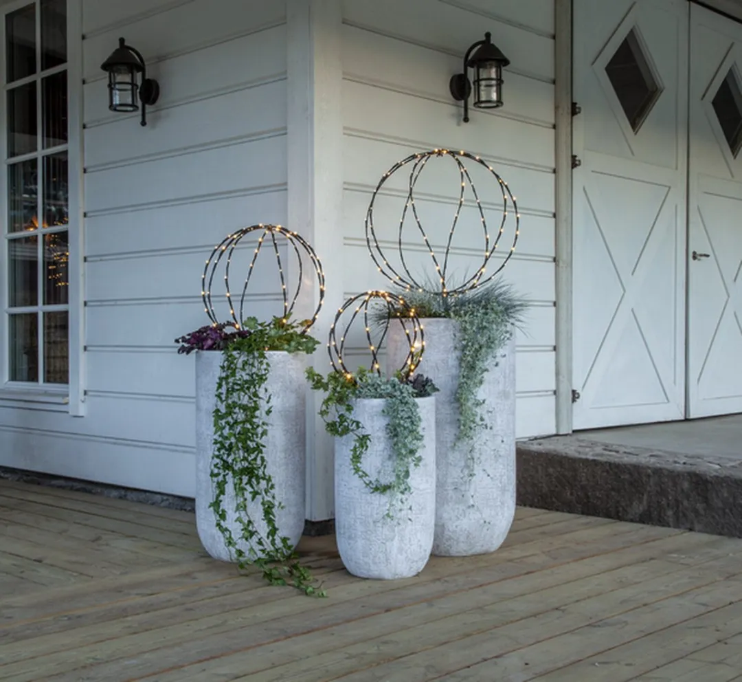 Star Trading Batterij Decoratiebol 30cm - Zwart