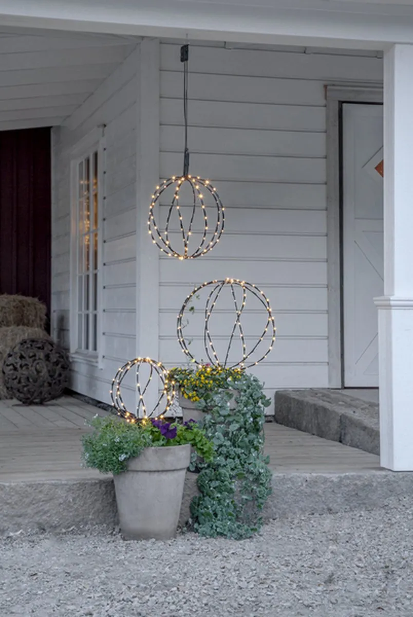 Star Trading Batterij Decoratiebol 30cm - Zwart