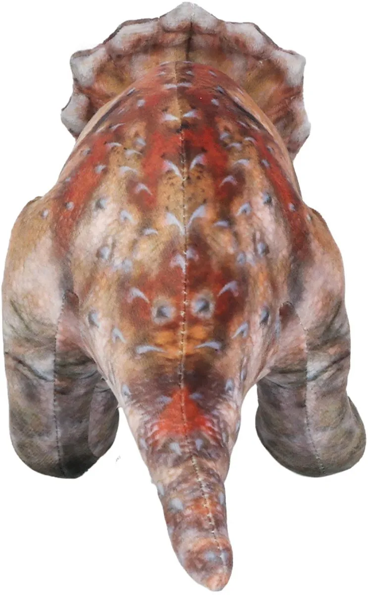 PIA Soft Toys Pluche Knuffel Dinosaurus Triceratops 30cm - Groen/Bruin