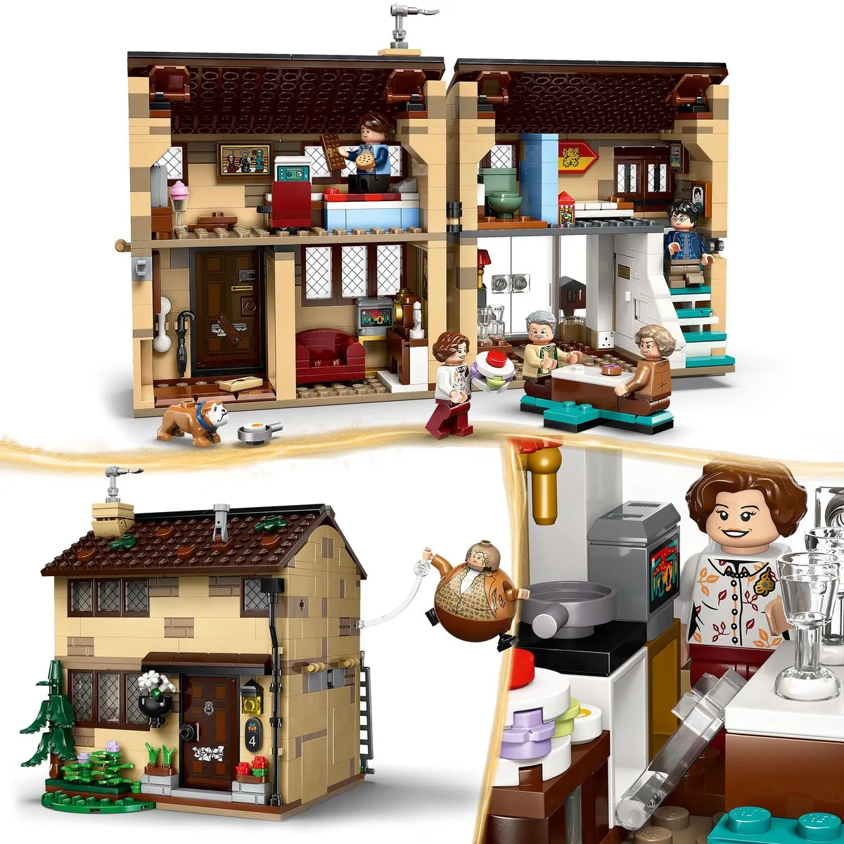 LEGO Harry Potter 76451 Ligusterlaan Bouwpakket - 639 Stukken - 5 Minifiguren - Multicolor