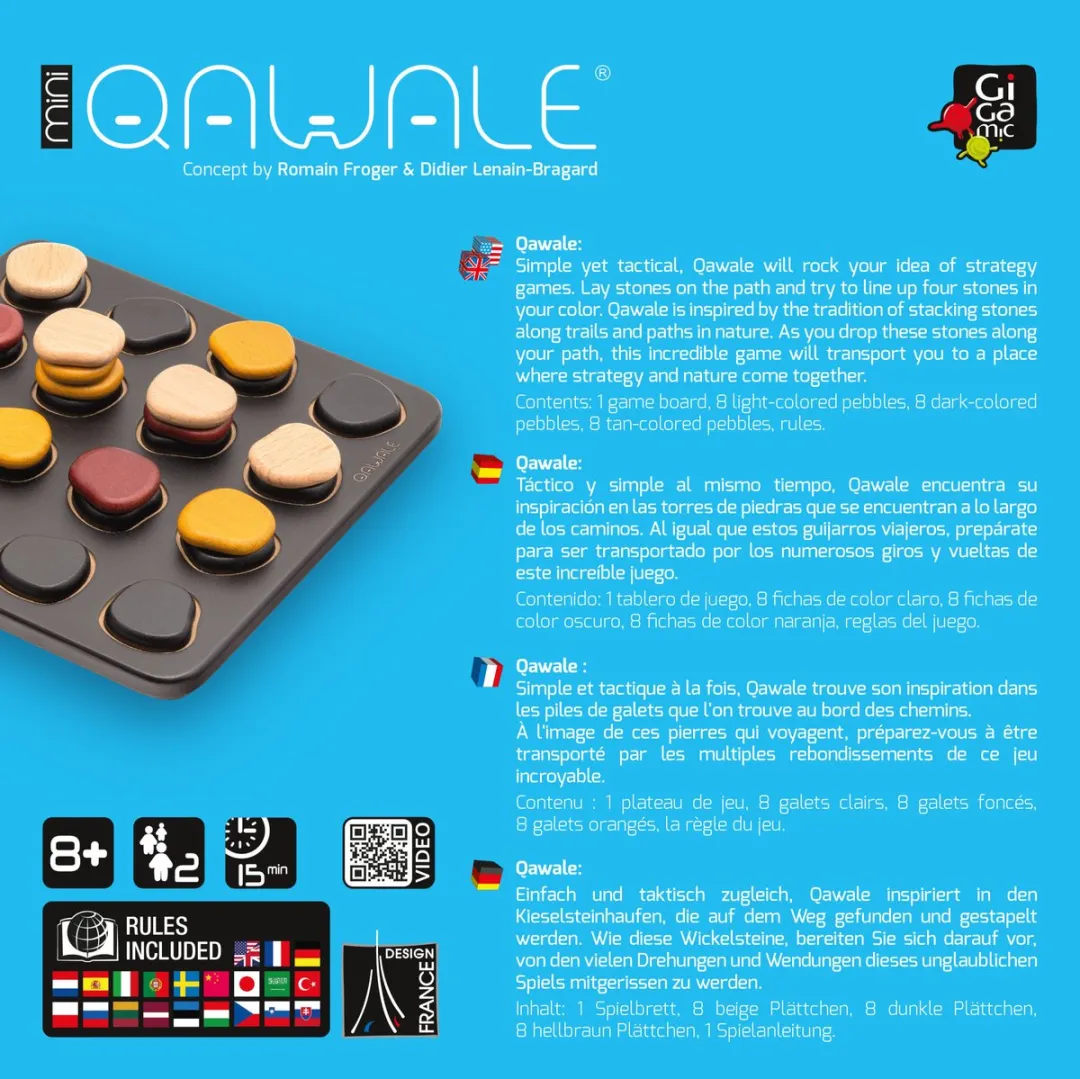 Gigamic Qawale Mini Strategisch Natuurspel - 2 Spelers