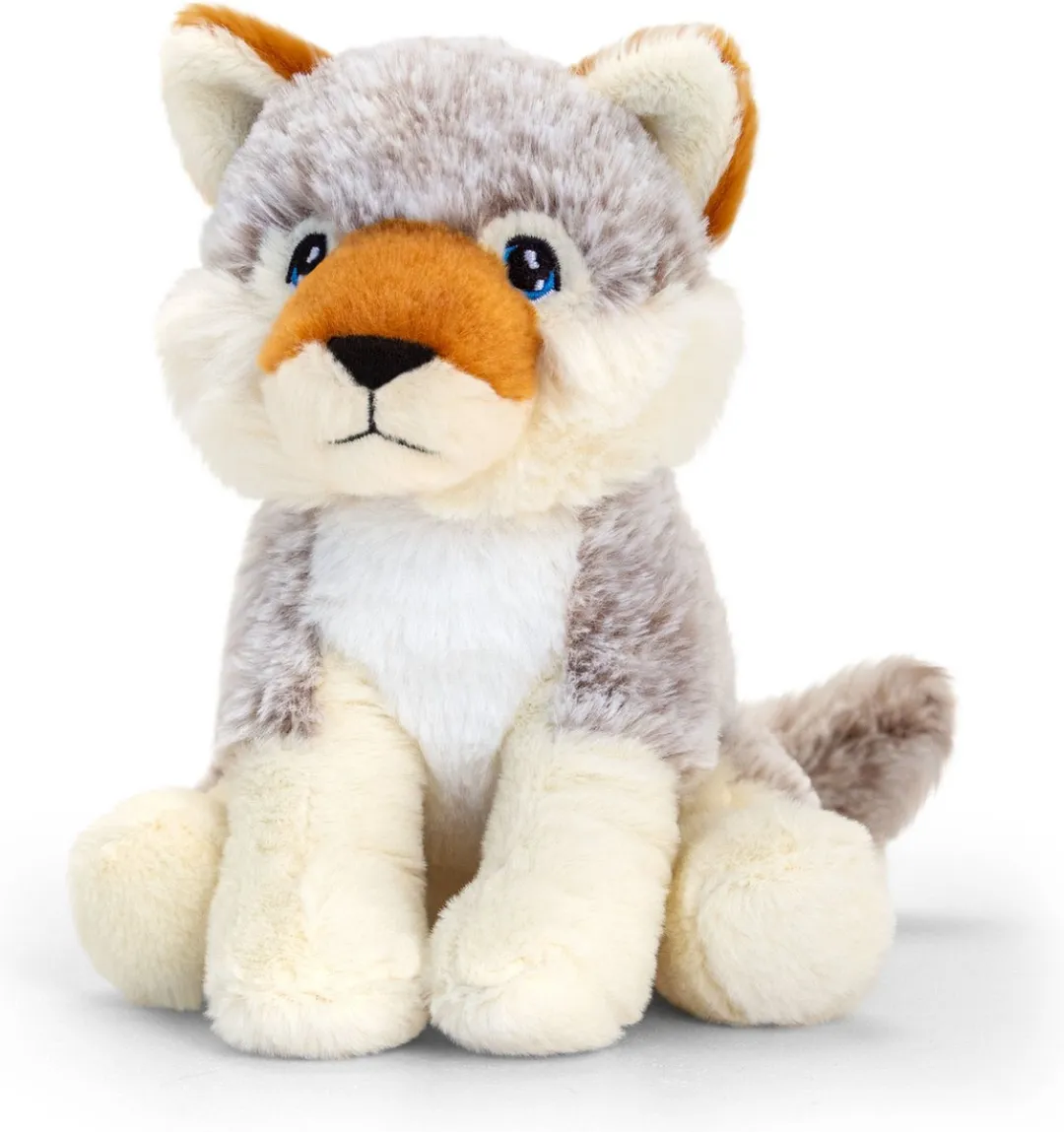 Keel Toys Pluche Knuffels Wolf & Bruine Beer 25cm - Multicolor