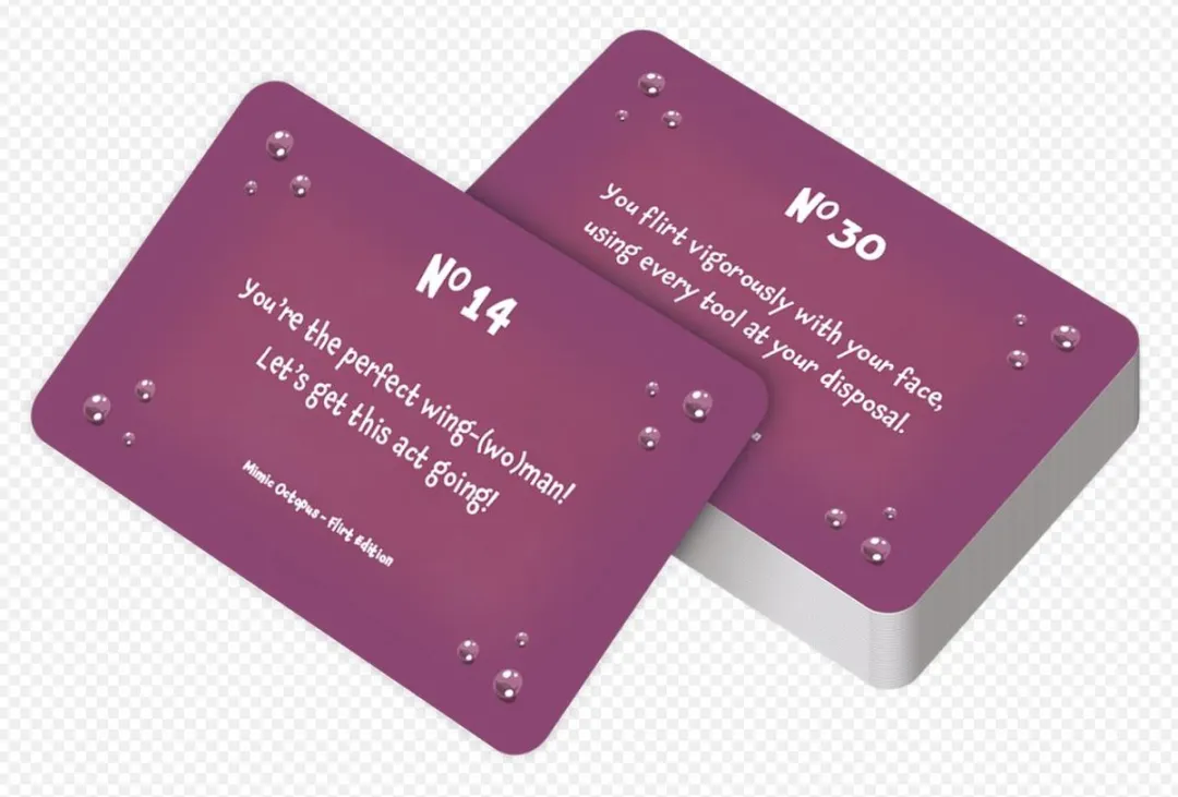 Brain Games gezelschapsspel Mimic Octopus Flirt interactief kaartspel.