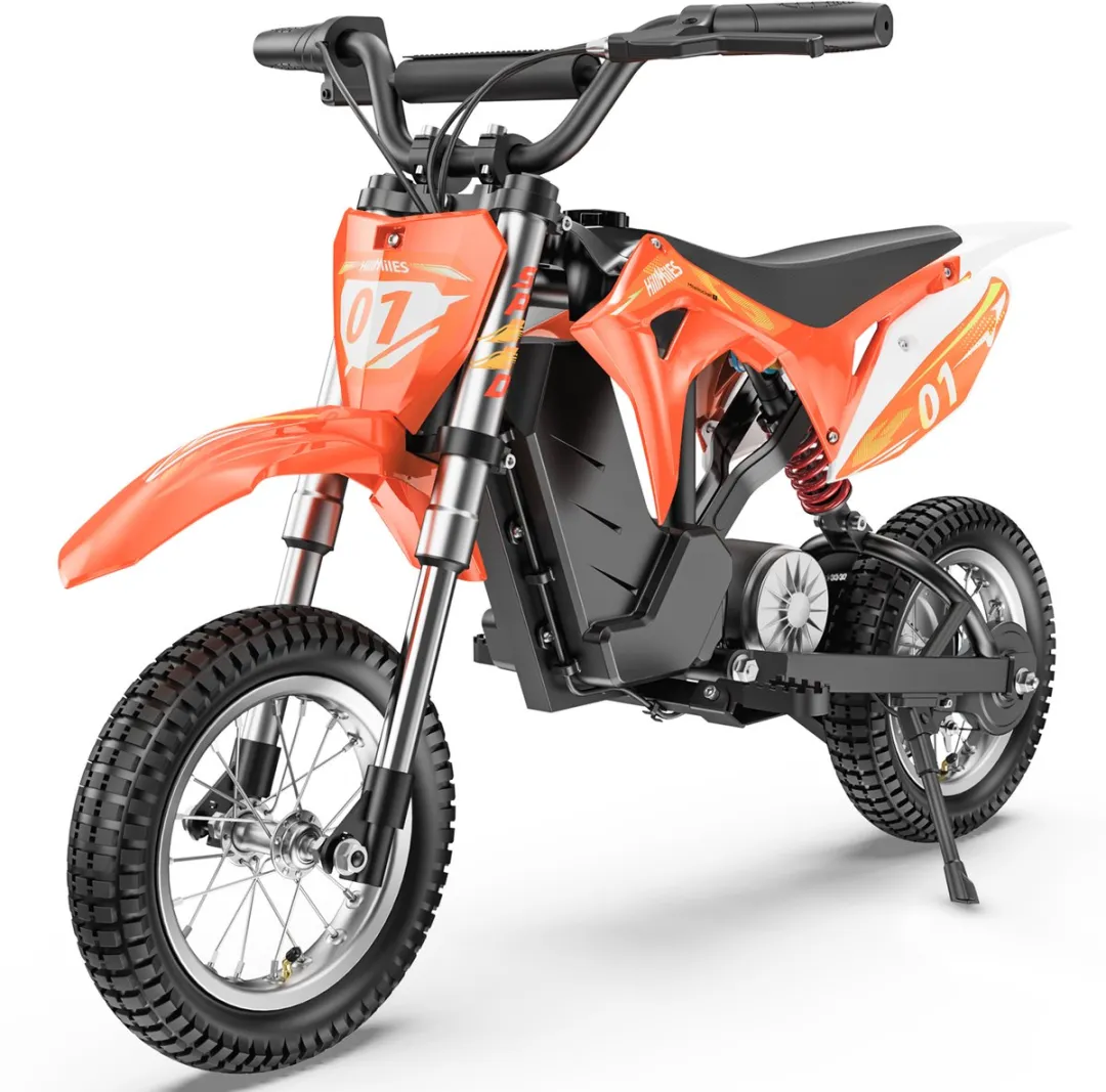 HillMiles MileRocket 1 Kinder Elektrische Crossmotor 250W - Zwart-oranje