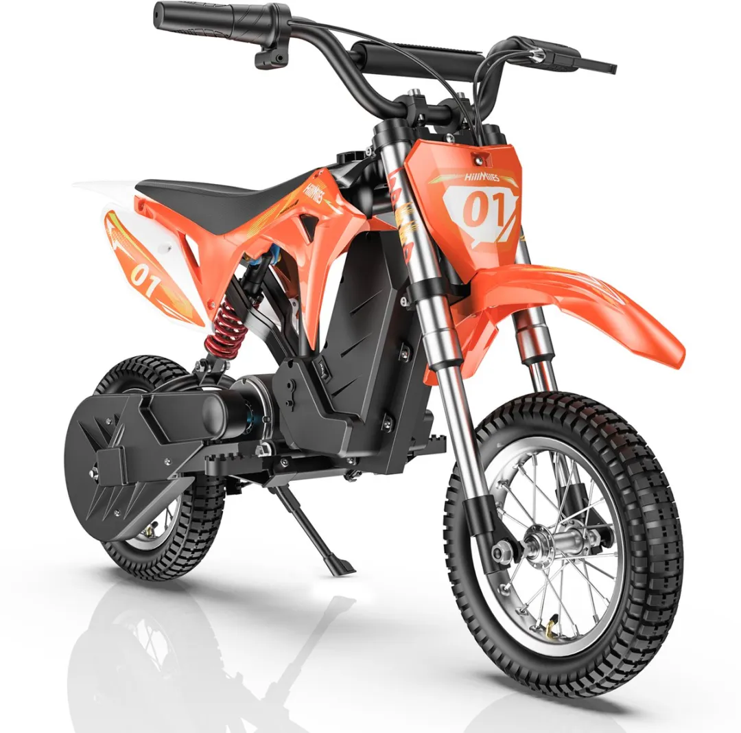 HillMiles MileRocket 1 Kinder Elektrische Crossmotor 250W - Zwart-oranje - afbeelding 6 van 6