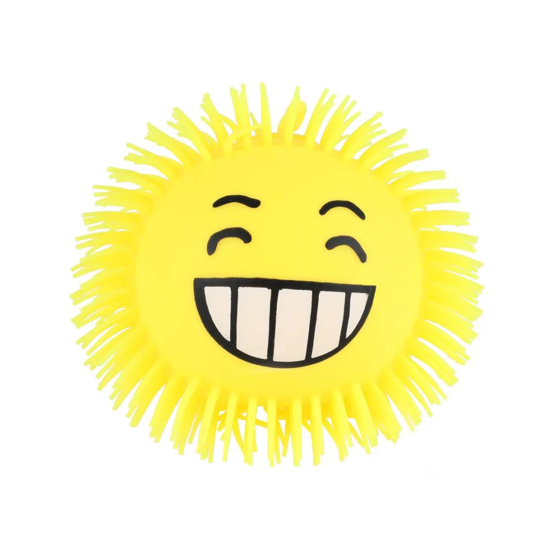 Toi-Toys Pufferbal Emoji Hartjesogen - 15cm - Geel