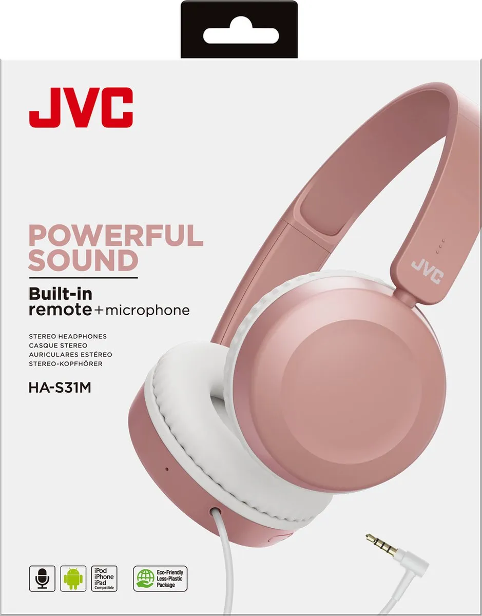 JVC HA-S31M On-ear Koptelefoon - Roze