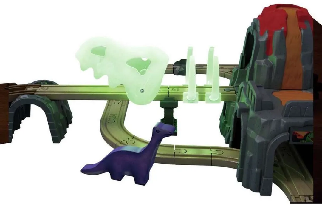 Hape Dino Spoorweg Avontuur Set E3795A - 61 Stuks - Multicolor