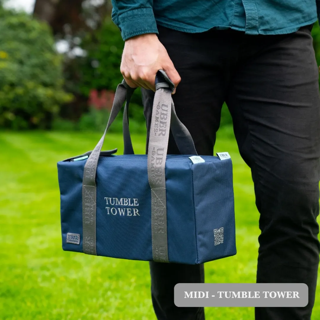 Hardhouten Stapeltoren - Midi - 5 KG - tot 90+ cm hoog - ECO Made in India - In Luxe Draagtas