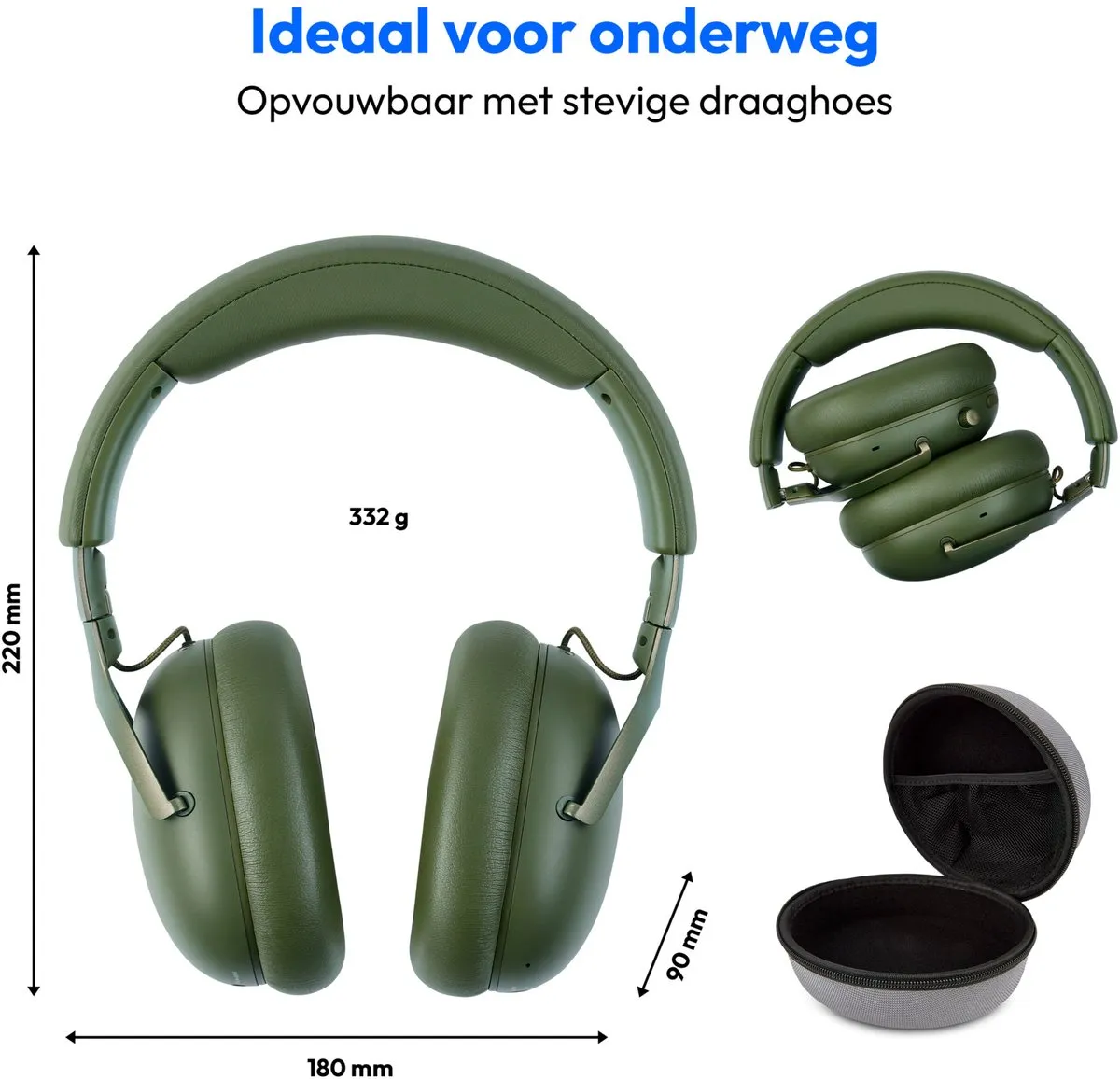 Medion HX-1 Pure Over-Ear Koptelefoon - Groen - IPX4